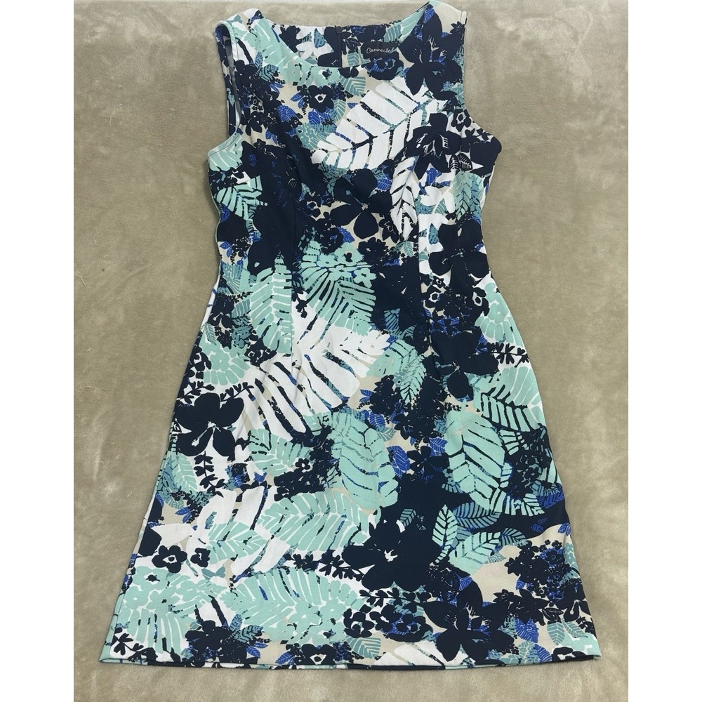 Connected Apparel Women's 8 Tropical Floral Print Business Career Sheath Dress